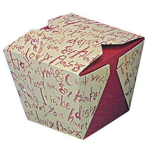 プリント入り　紙素材　ランチボックス