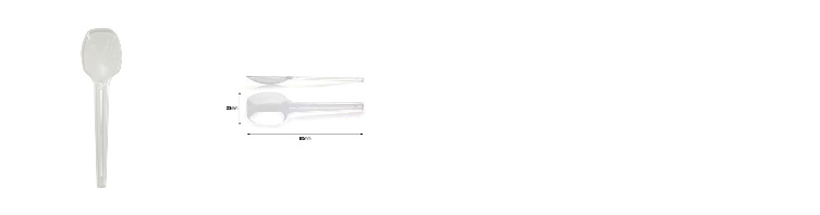 業務用　プラスチック　デザートスプーン　透明