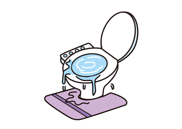 様式トイレ　イラスト　故障