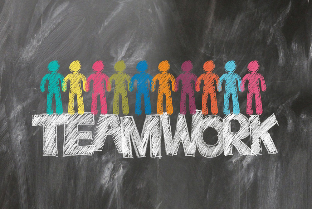 黒板　チームワーク