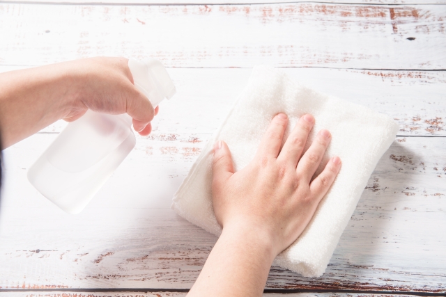 アルコール　除菌　拭き掃除