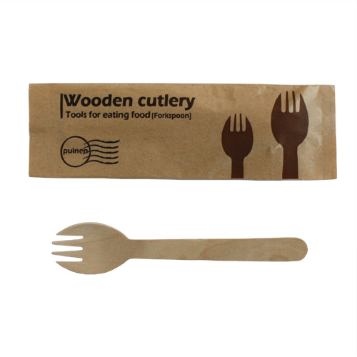 木製フォークスプーン　個包装
