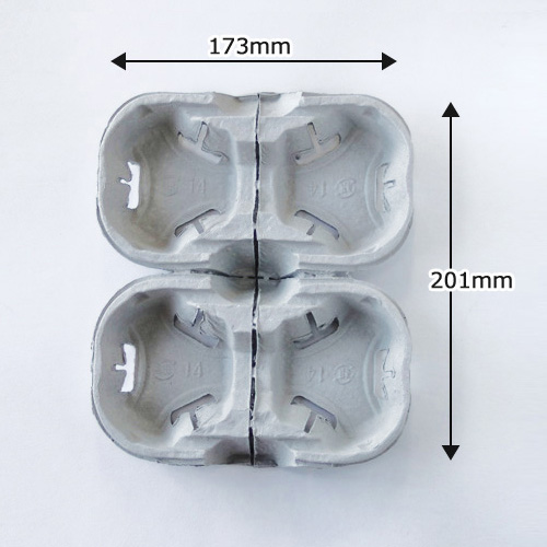 業務用 パルプモウルドドリンクキャリア（4穴）