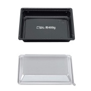 食品容器 CZ-520 黒 本体・蓋500セット【返品不可】
