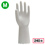 2150 ビニール手袋 薄手 1P M ホワイト 240双