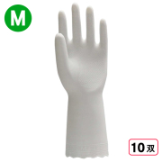 2150 ビニール手袋 薄手 1P M ホワイト 10双