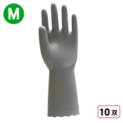 2150 ビニール手袋 薄手 1P M グレー 10双