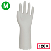 2152 やわらかいビニール手袋 中厚手 1P M ライトグレー 120双