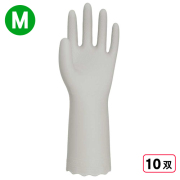 2152 やわらかいビニール手袋 中厚手 1P M ライトグレー 10双
