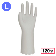 2152 やわらかいビニール手袋 中厚手 1P L ライトグレー 120双