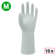 2470 油に強い薄手のニトリル手袋 1P M ホワイト 10双