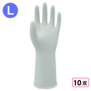 2470 油に強い薄手のニトリル手袋 1P L ホワイト 10双