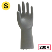 2004 天然ゴム手袋 中厚手 1P S グレー 200双