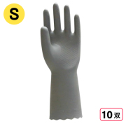 2004 天然ゴム手袋 中厚手 1P S グレー 10双