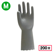 2004 天然ゴム手袋 中厚手 1P M グレー 200双