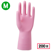 2005 天然ゴム手袋 中厚手 1P M ピンク 200双