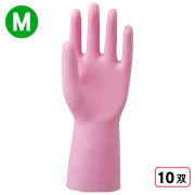 2005 天然ゴム手袋 中厚手 1P M ピンク 10双